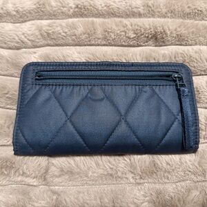 Vera Bradley Quilted Floral Navy Wallet
